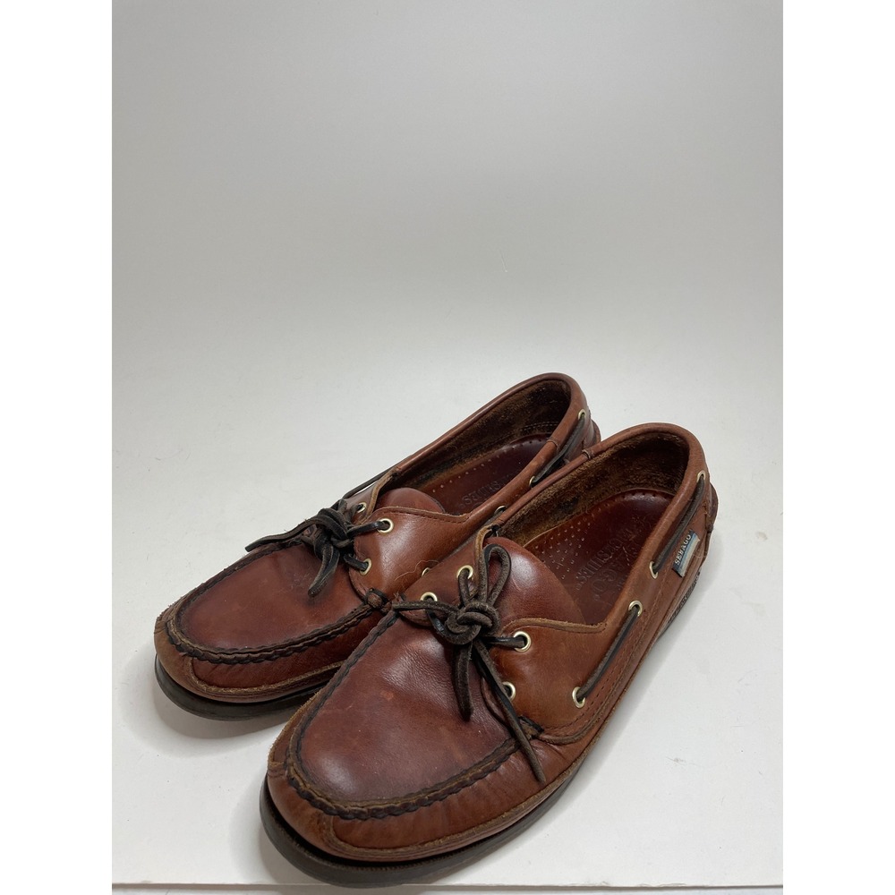 Sebago Mens Boat Shoes 8.5 Brown Docksides Leather Classic Loafers